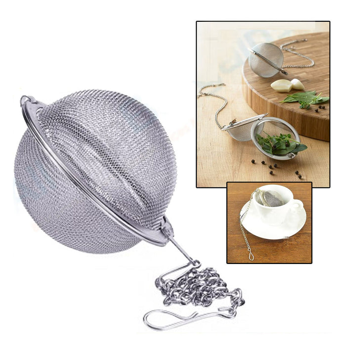 2 PC Stainless Steel Mesh Tea Ball Strainers Tea Fine Strainer Infuser Filters