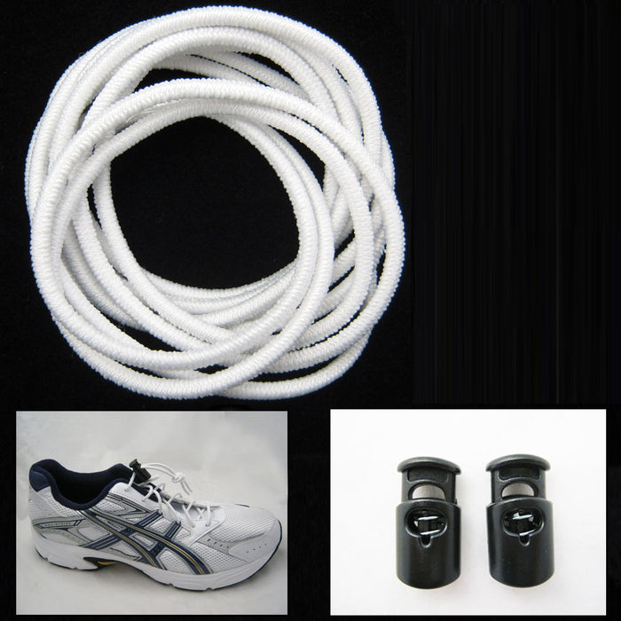 3 No Tie Elastic Shoelace Lock Laces Shoe Strings Fastening Sport Locking  Toggle
