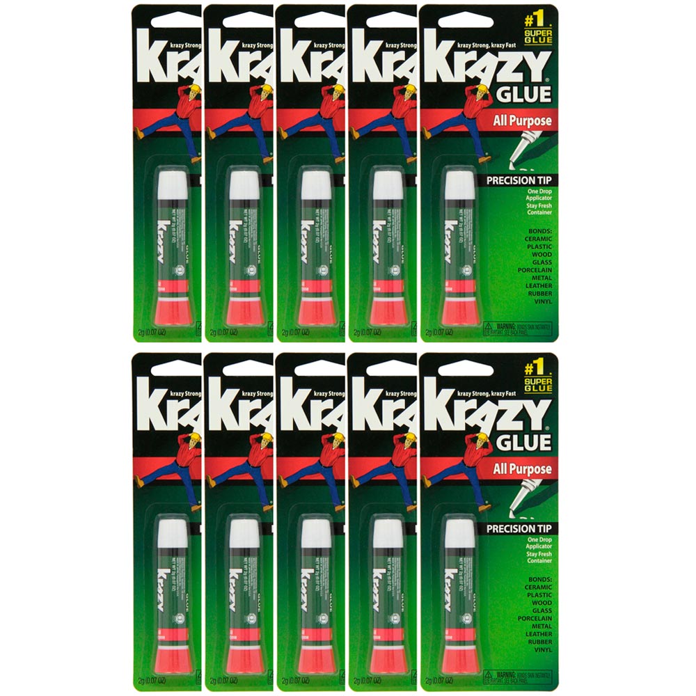 Lot Of 10 Elmers Krazy Glue Original Crazy Super Glue All Purpose Inst —  AllTopBargains