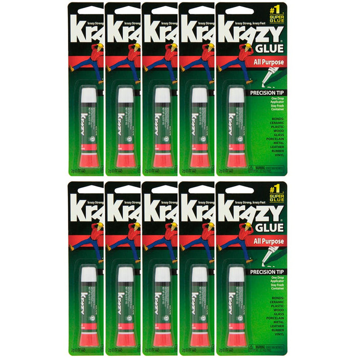 3 PACKS OF Original Krazy Glue Crazy Super Glue All Purpose Instant Repair