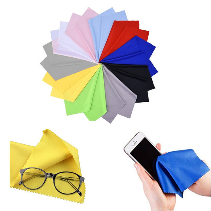 12PCS Sunglasses Eyeglass Microfiber Cleaning Cloth Lens Wipes LCD Camera Screen