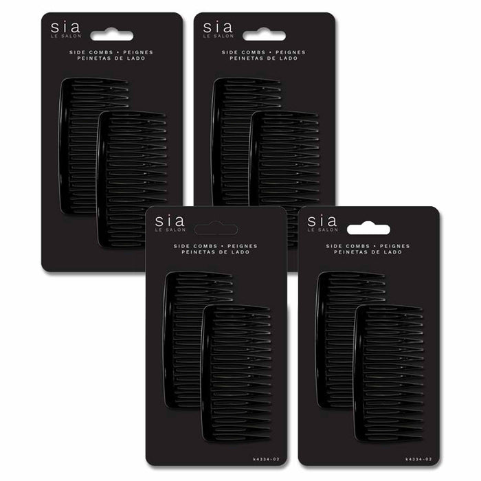 8 Pc Hair Clips Elegant Side Combs Fork Styling Accessories Bride Paris Fashion