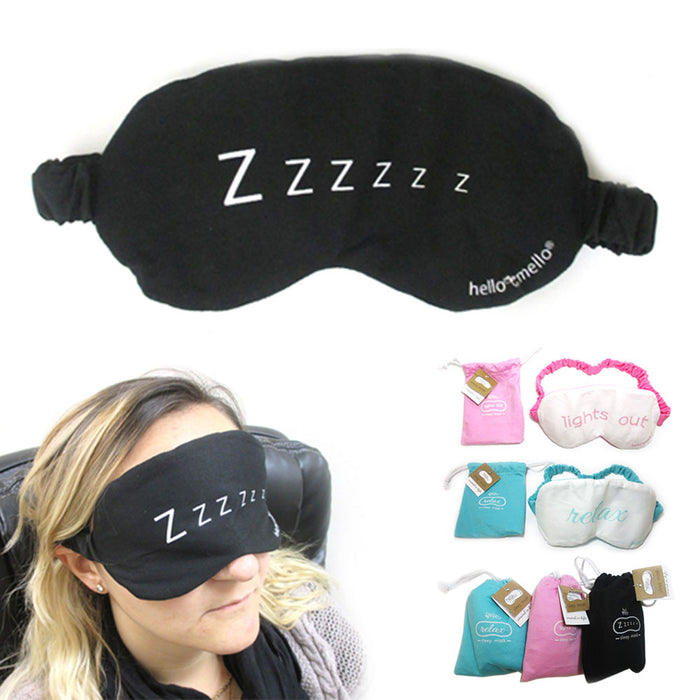 Eye Mask Sleep Soft Padded Shade Cover Relax Sleeping Aid Blindfold Case Travel