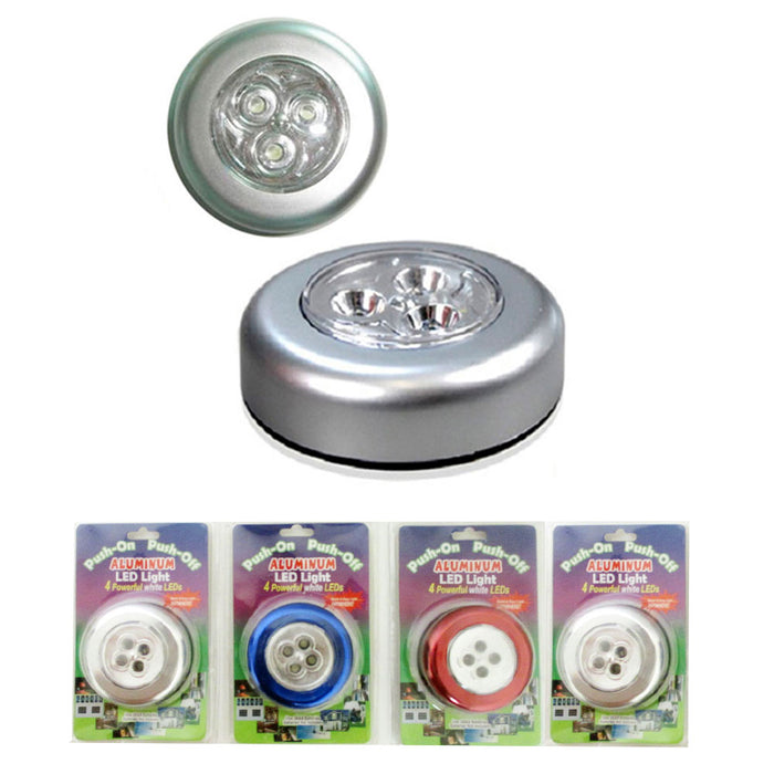 4 LED Touch Push On/Off Light Self-Stick On Click Battery Operated Lights 4 PCS