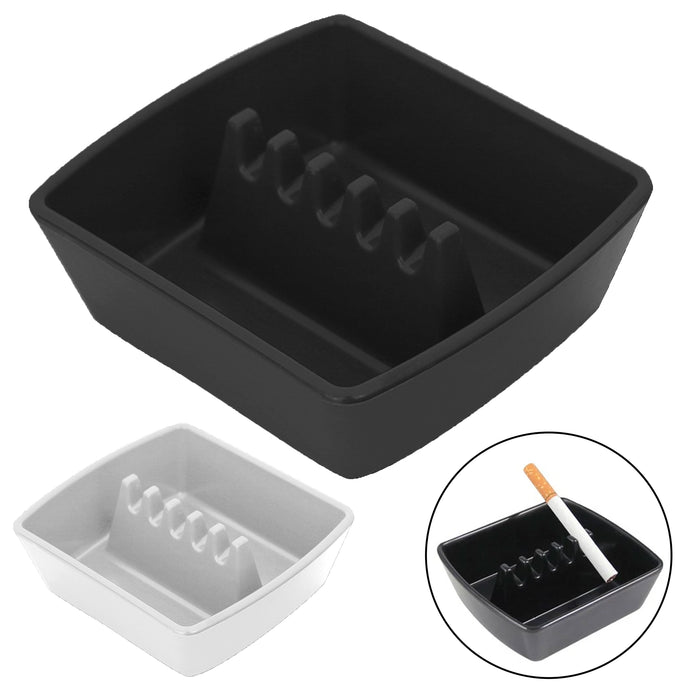 6 Pc Square Ashtray Butt Extinguish Ashes Holder Plastic Ash Tray Home Bar 3.7"