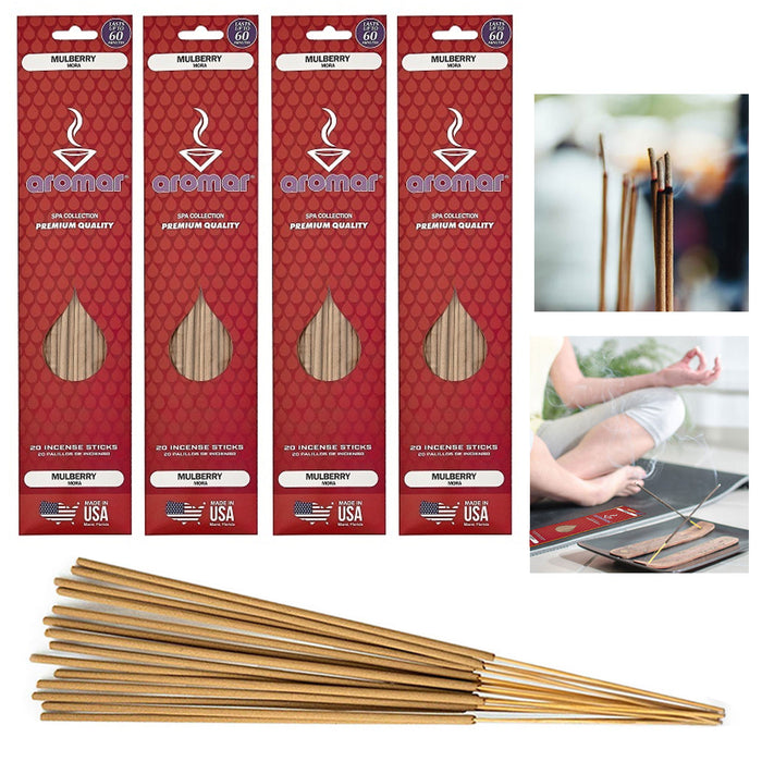 80 Pc Mulberry Fruit Incense Sticks Scented Hand Dipped Aroma Therapy Fragrance