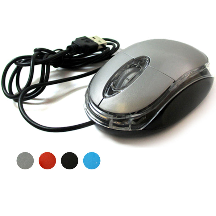USB 2.0 Optical Wired Scroll Wheel Mouse Mice PC Laptop Notebook Desktop Colors