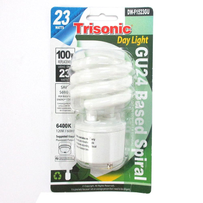 12 Pack 100 Watt Spiral Light Bulb 23 W White Energy Saving Fluorescent Daylight