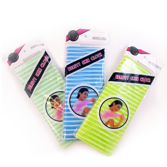 3 Pack Original Exfoliating Nylon Beauty Skin Cloths Shower Bath Body Wash Scrub
