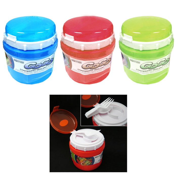 1 Insulated 10oz Food Soup container Spoon Lunch Work School Portable Car Warm