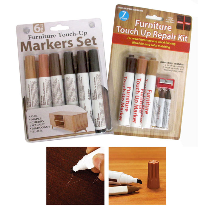 13PC Furniture Marker Crayons Repair Kit Wood Touch Up Scratch Filler Remover