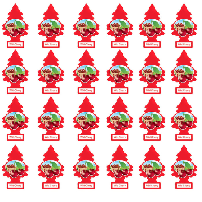 24x Little Trees Wild Cherry Scent Air Fresheners Hang Car Auto Pack Home Office