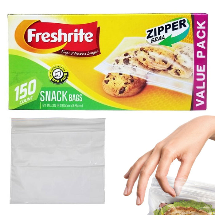 300 Zipper Seal Sandwich Snacks Bags Lunch School Food Storage BPA Free Kitchen