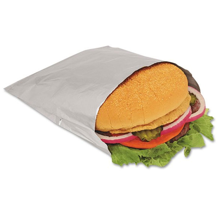 50 X Grease Proof Burger Foil Bags Warm Hot Warm Sandwich Pita Food Storage 6.5"