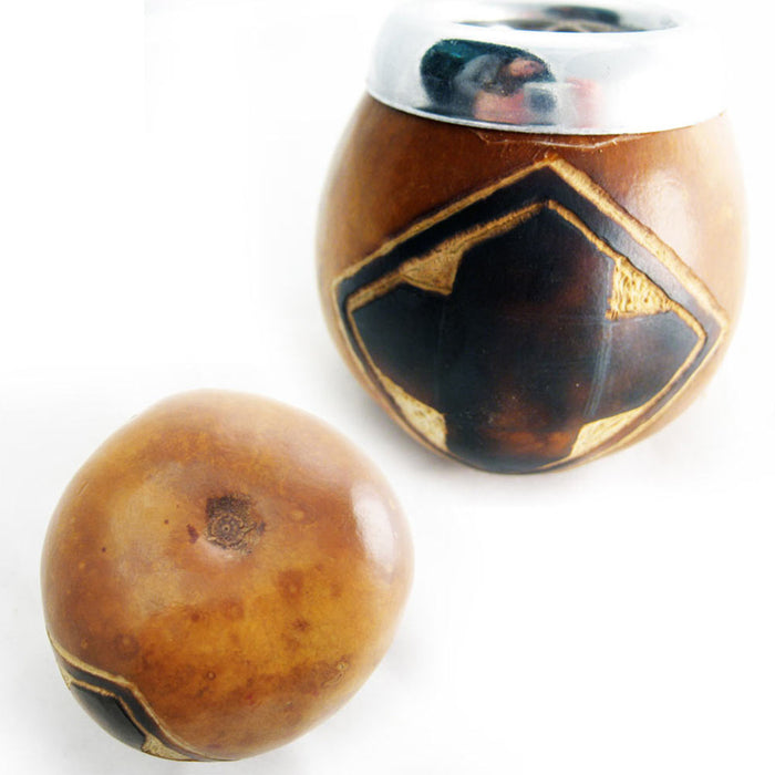 Mate Gourd Cup Yerba with Bombilla Straw Kit Artisan Handmade Argentina Gaucho