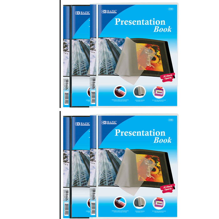 ATB 4 PC Presentation Books Portfolio 10 Pockets Binder Document Folder Organizer