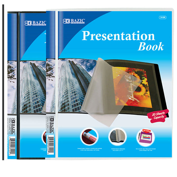 4 Pc Presentation Books Portfolio 10 Pockets Binder Document Folder Organizer