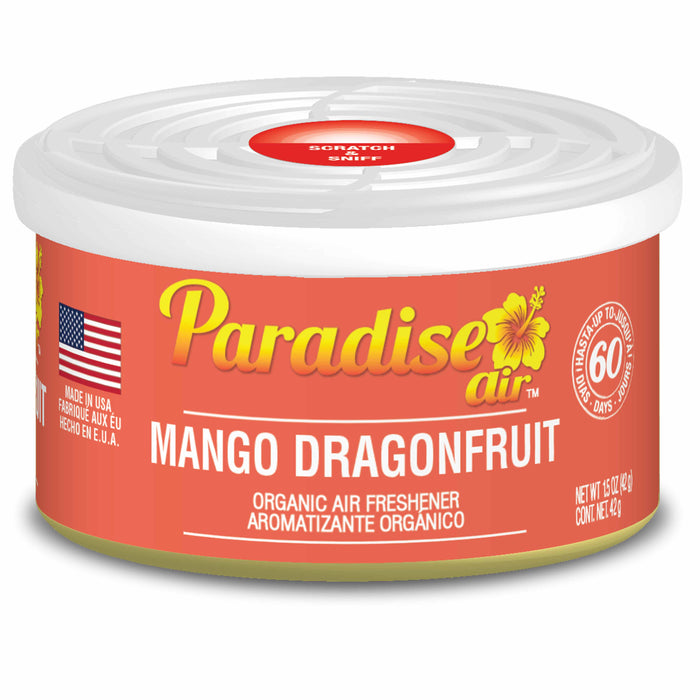 1 Paradise Organic Air Freshener Mango Dragonfruit Scent Fiber Can Home Aroma