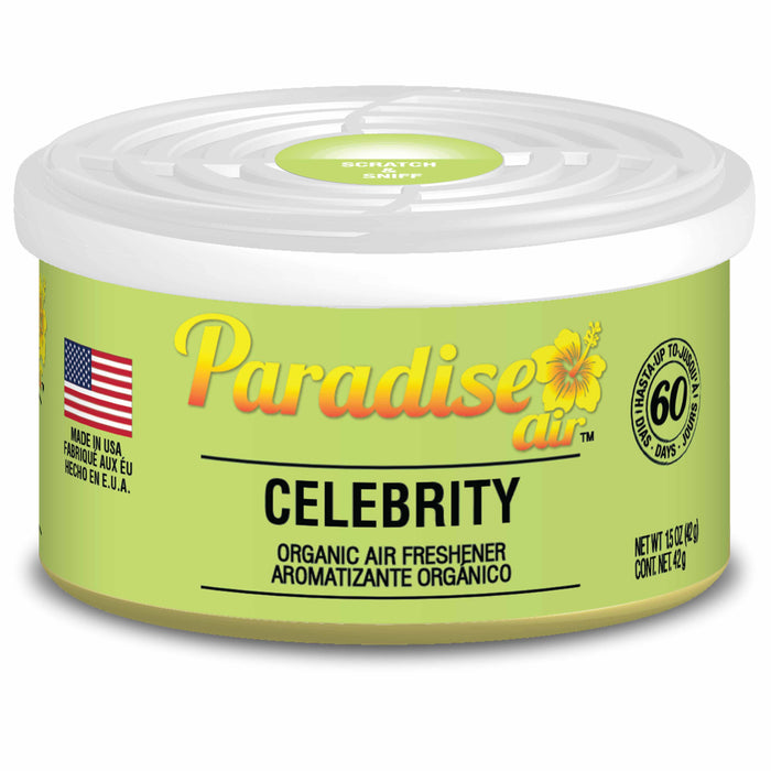 2 Pc Paradise Organic Air Freshener Celebrity Scent Fiber Can Home Car Aroma
