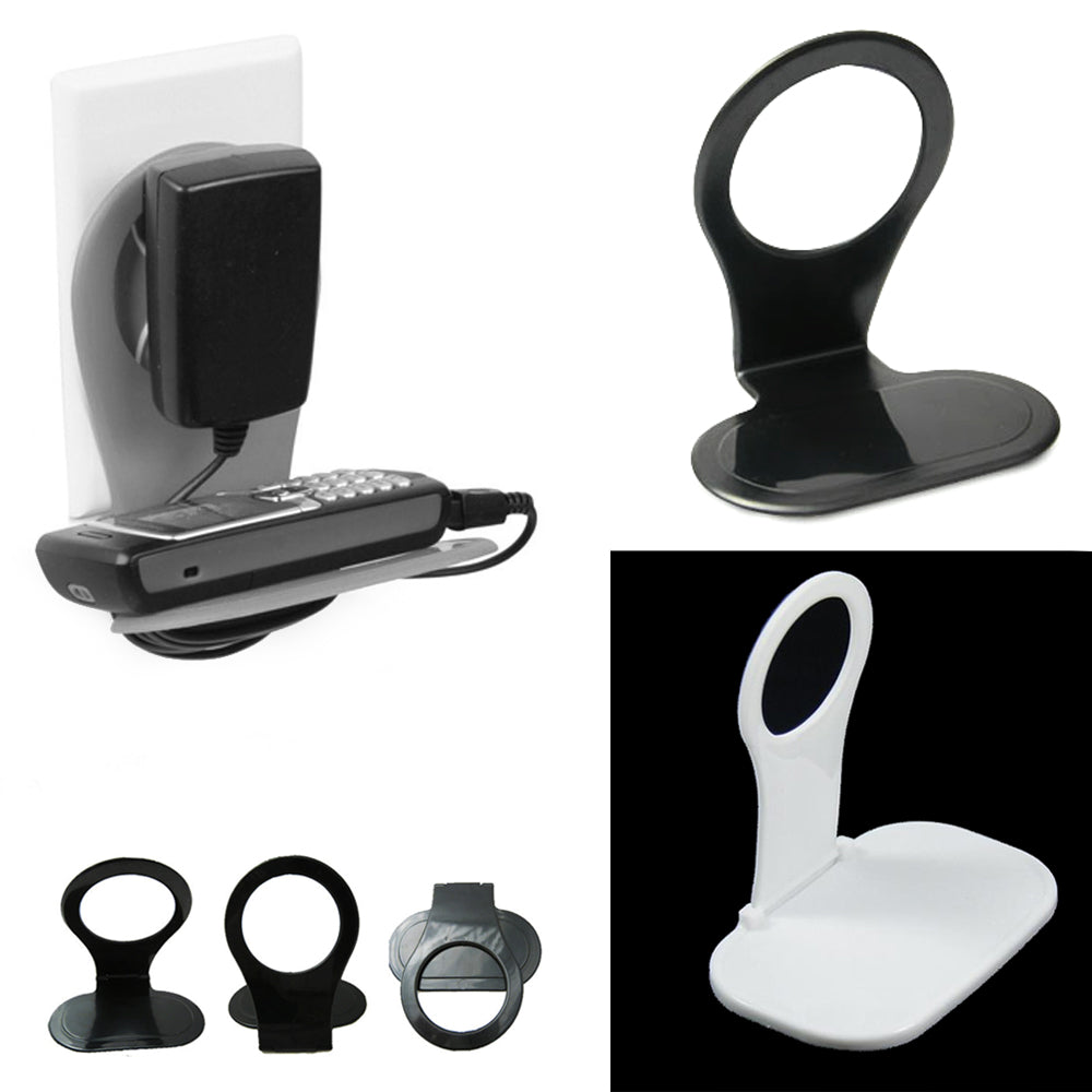 2PK Cell Phone Holder Wall Mount iPhone Charger Foldable Dock Charging
