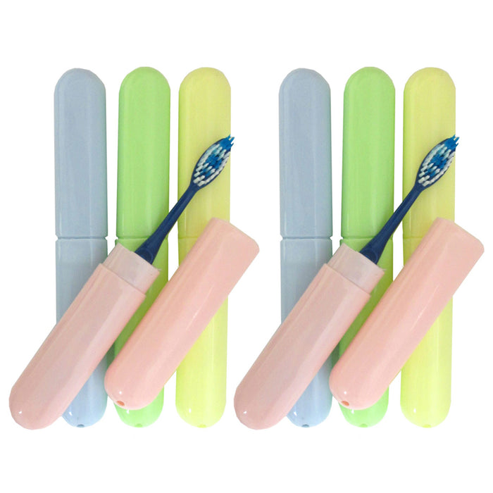 8 Toothbrush Holders Travel Case Camping Cover Tube Plastic Box Protect Portable