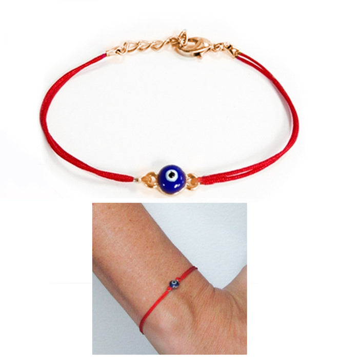Evil Eye Red String Kabbalah Bracelet Mati Nazar Good Luck Charm Protection Gold