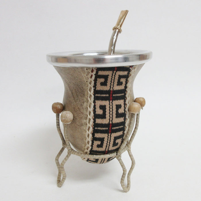 Argentina Mate Gourd Calabaza Cup With Bombilla Straw Healthy Drink Kit Set 3013