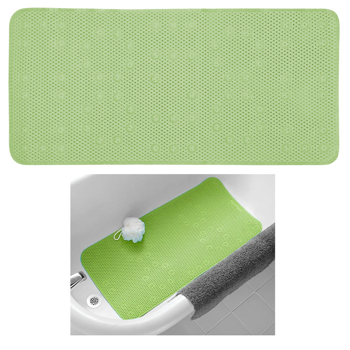 1 Pc Comfort Cushion Bath Tub Mat Suction Cups 17" x 35.5" Large Long Non Slip