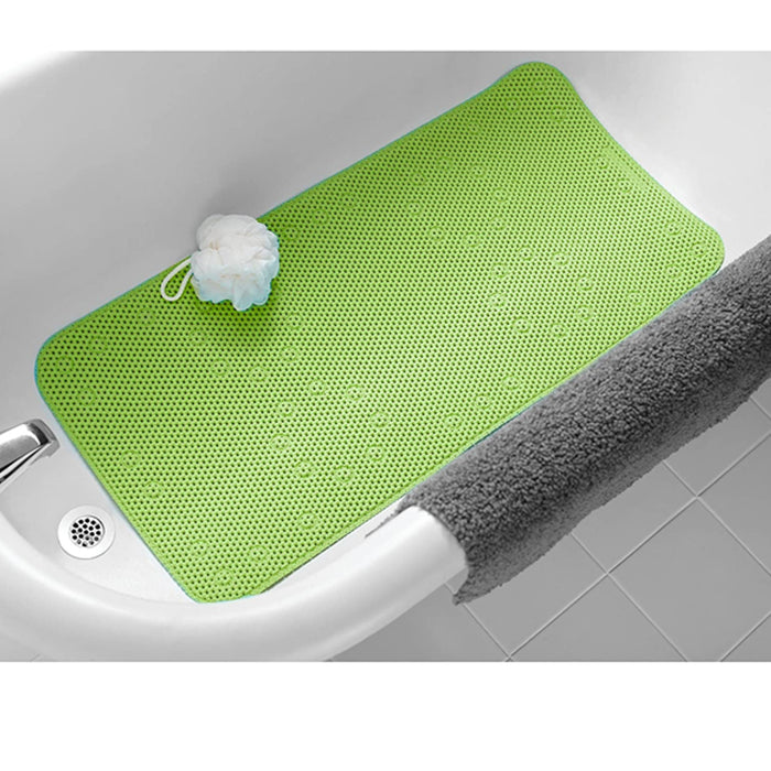 1 Pc Comfort Cushion Bath Tub Mat Suction Cups 17" x 35.5" Large Long Non Slip