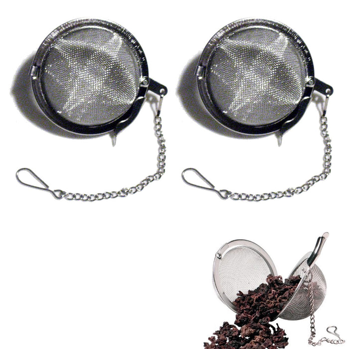 2 X Tea Infuser Ball Mesh Stainless Steel Strainer Filter Diffuse Loose Leaf