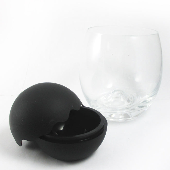 Whiskey Glass Set With Free Silicone Ice Ball Mold Maker 2.5" Sphere Drink Party