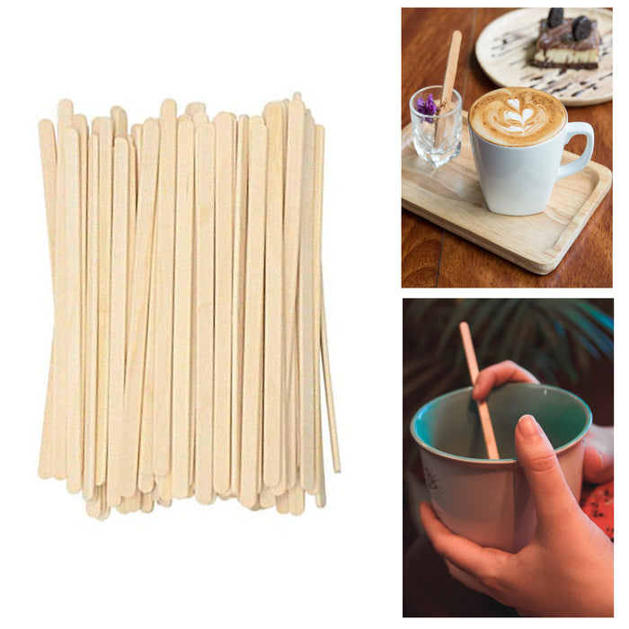 300 Wooden Coffee Stirrers Cocktail Mixer Drink Swizzle Mix Bar Craft —  AllTopBargains