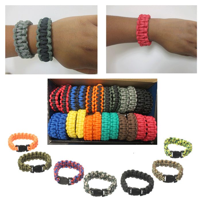 10 Piece Paracord Bracelet Kit - Assorted Colors - Camping Tools Supplies