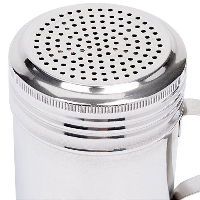 2 X Dredger 10 Oz Stainless Steel Dredge Shaker with Handle Spice Salt Pepper