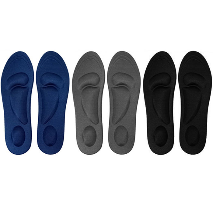 2 Pairs Cushion Shoe Insole Massaging Orthotic Comfort Foot Support Run Pad Mens