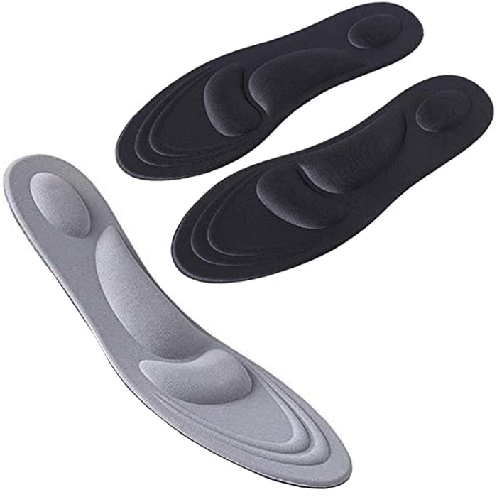 2 Pairs Cushion Shoe Insole Massaging Orthotic Comfort Foot Support Run Pad Mens