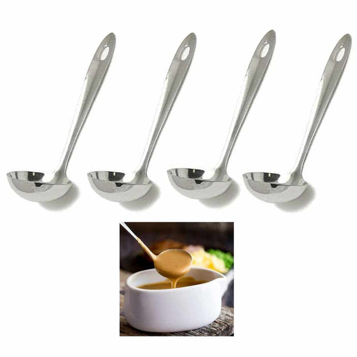 4 Stainless Steel Serving Ladle Spoon Cooking Utensil Kitchen Tool Heavy Gauge