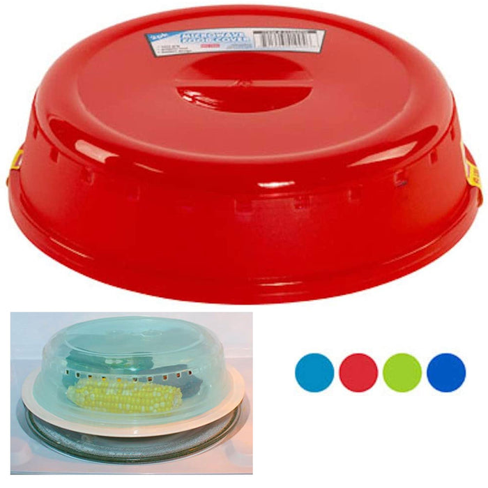 8 Pc Plastic Microwave Plate Covers Safe Dish Colors Splatter Lid Steam Vent 10"