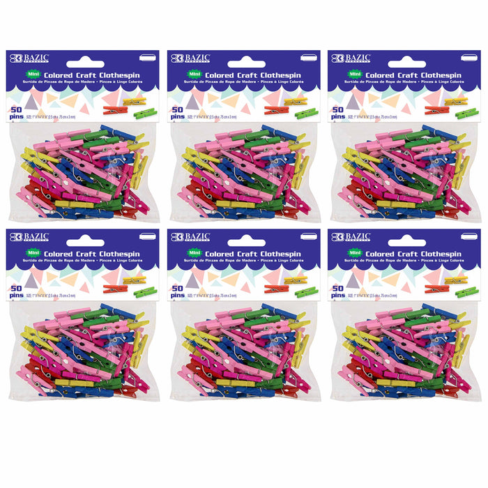 300 Pc Craft Pegs Mini Multi Colored Wooden Clothespins Photo Clothes Pin Clips