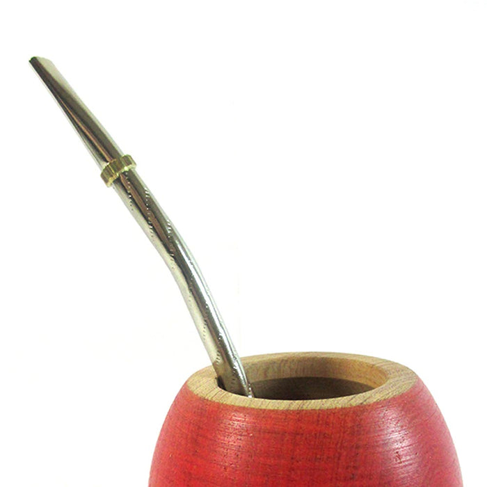 Argentina Mate Gourd Yerba Tea Cup Straw Bombilla Algarrobo Detox Beral Kit Red