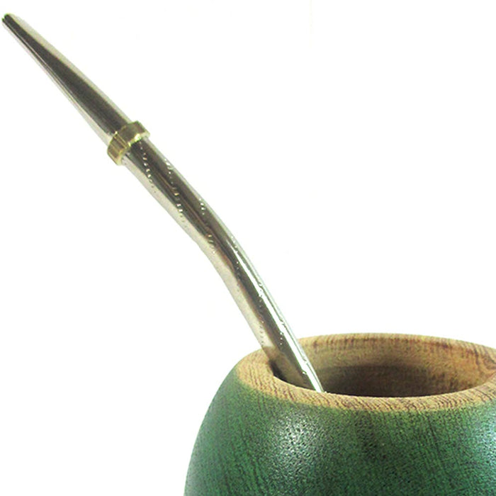 Handmade Argentina Mate Gourd Yerba Tea Cup Straw Bombilla Algarrobo Detox Green