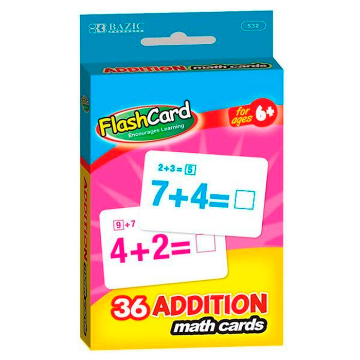 36 Flash Cards Addition Learning Numbers Game Thinking Skills Baby Toddler Kids