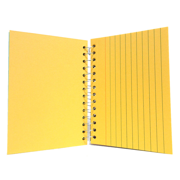 6 Pack Index Cards Spiral Bound 3" X 5" Ruled 50Ct Assorted Colors School Office