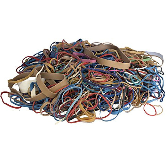 3 Bags Bazic Multicolor Rubber Bands School Home Office Assorted Dimensions