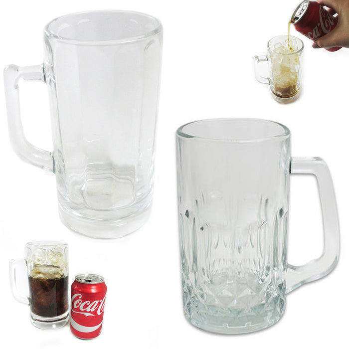 2 Pc Beer Glass Mug Freezer Frosty 20 oz Cold Stein Chilled Frozen Drink Cup Bar