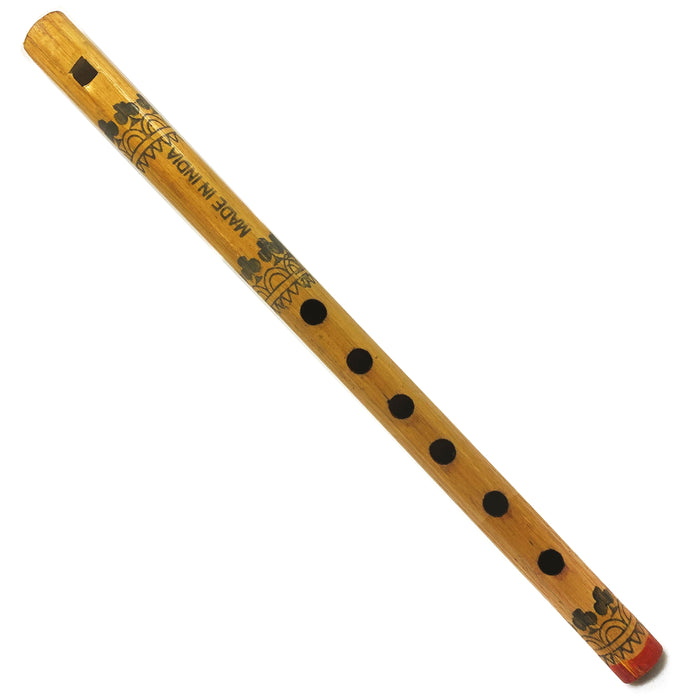 2 Pc Handmade Painted Bamboo Flute Wooden C 6 Holes Musical Instrument 12.8"L