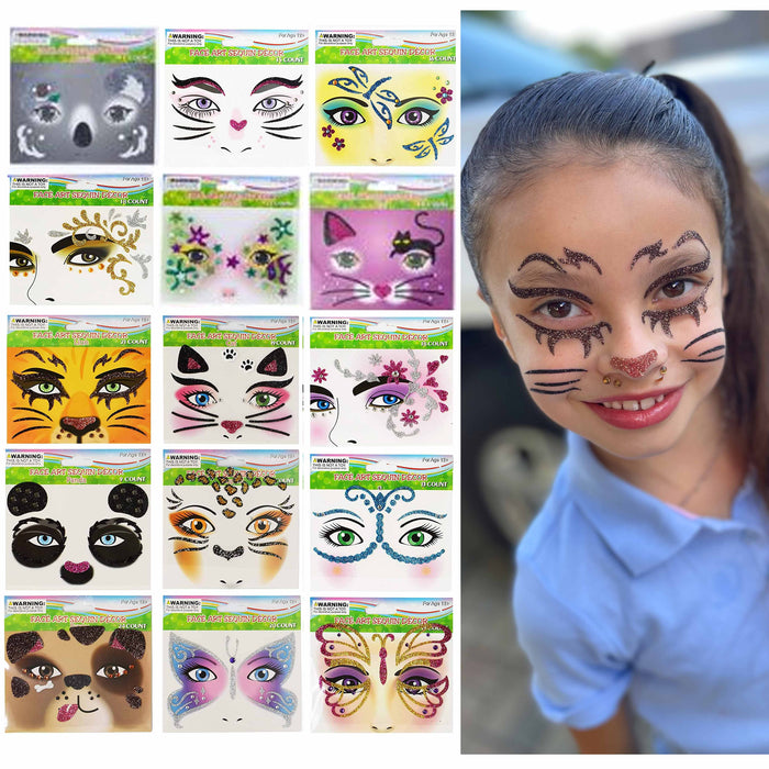 20 Packs Eye Jewels Body Paint Crystal Face Sticker Festival Temporary Tattoo