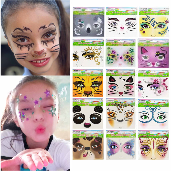40 Packs Face Sticker Jewel Body Paint Art Make Up Gems Adhesive Glitter Tattoo