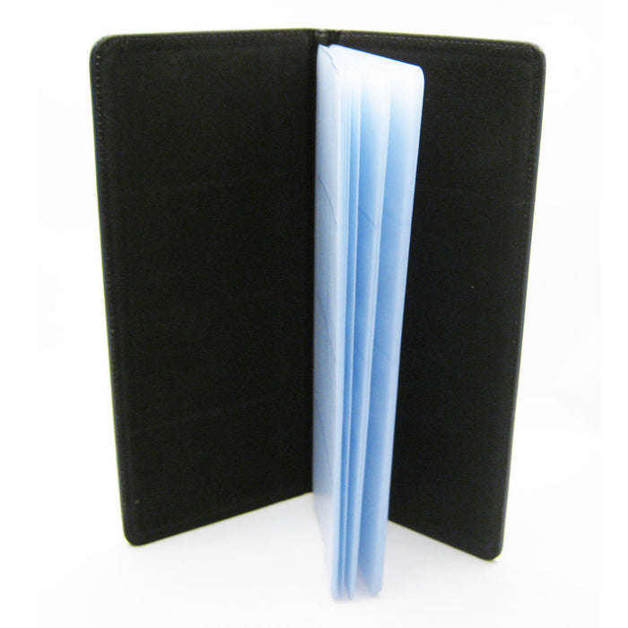 Business Card Holder Organizer Faux Leather Name Credit ID 96 Blue Book Office