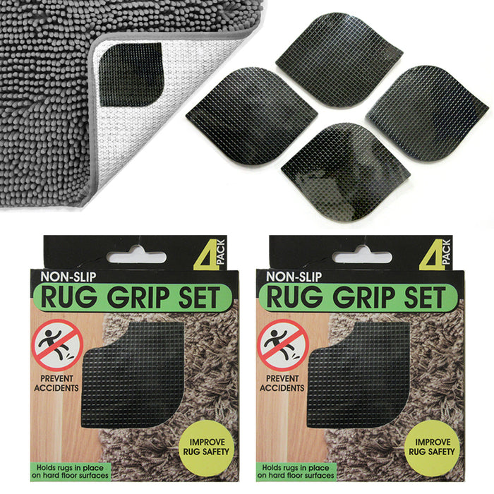 8 Pc Anti Slip Rug Gripper Set Carpet Grip Mat Non Skid Tape Adhesive Floor Pad